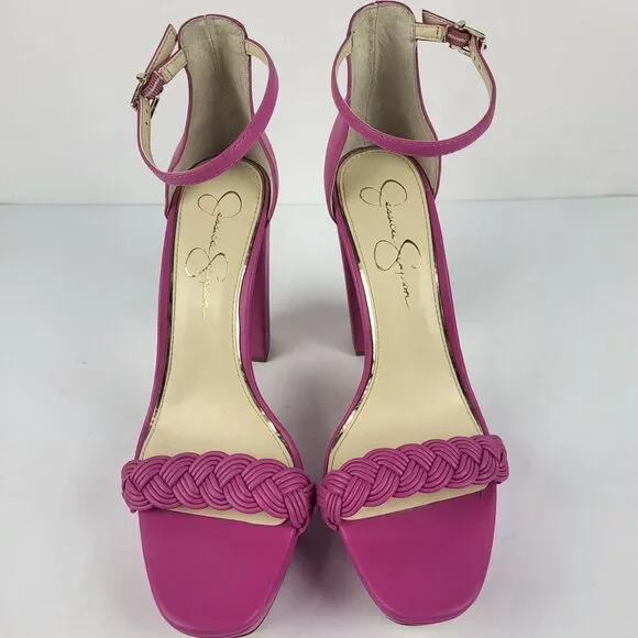 Jessica Simpson PEOMI Pink Open Toe 5" High Heel Platform Size 10M - Picture 10 of 12